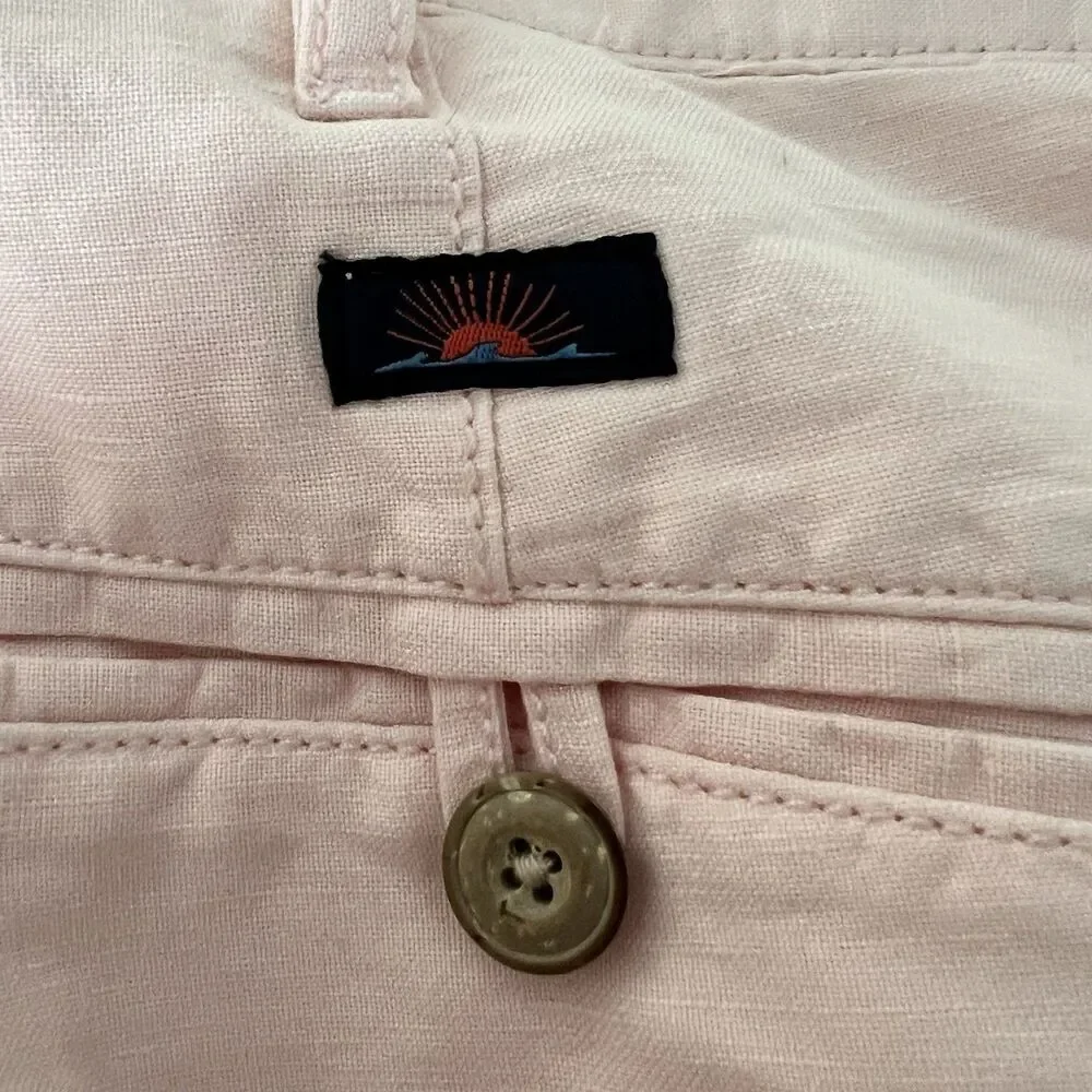 Faherty Malibu Shorts Men‎ 44 Summer Pink Linen Walking Casual Golf 9